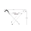 A white clothes drying rack with dimensions indicated. Produktbild-Vorschau