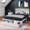 okwish Massivholz Doppelbett mit Schubladen und Lattenrost, Produktbild-Vorschau 3