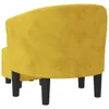 Cloris Designermöbel Clubsessel mit Fußhocker Gelb Samt Produktbild-Vorschau 5