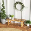 Outsunny Gartenbank Holzbank rustikal Massivholz für 2 Produktbild-Vorschau 2