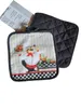Topflappen 1 paar grüne 20 x 20 cm mit Blumenmotiven + 1 Produktbild-Vorschau 8