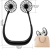Nackenventilator 2000mAh USB leise tragbar Outdoor Schwarz Produktbild-Vorschau 4
