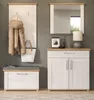 Garderobe Set 4-teilig "Mirano" weiß Lärche und Eiche Produktbild-Vorschau 2