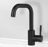 A black kitchen faucet is shown against a white and light gray background. Produktbild-Vorschau