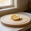 Kulaté dřevěné prkénko z bukového dřeva 25 cm s drážkou na Náhled obrázku produktu 7