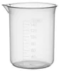 A clear laboratory beaker with volume markings on a white background. Podgląd zdjęcia produktu
