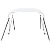vidaXL 2-Bow Bimini Top Weiß 150x120x110 cm Náhľad obrázku produktu 3