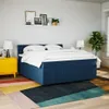 Boxspringbett mit Matratze Blau 200x200 cm Stoff Produktbild-Vorschau 3