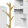 Armoire vestiaire Vicco Liria blanc/bambou 100x145cm avec Voir les images du produit 5