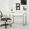 Linearer Schreibtisch mit zwei Schubladen, weiße Farbe, Produktbild-Vorschau 2