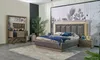 Schlafzimmer Garnitur Doppelbett Bett Braun Set 4tlg Produktbild-Vorschau 1
