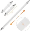 A set of white elastic straps with metal clips, used for securing items like bed sheets or ironing board covers. Produktbild-Vorschau