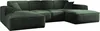 A dark green sectional sofa with a U-shape. Produktbild-Vorschau
