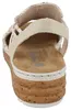 RIEKER Damen Keilsandalette beige silber Flechtoptik Textil Produktbild-Vorschau 13
