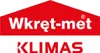 The image displays two red logos on a white background. The top logo is a house shape with the text "Wkręt-met" inside, and a registered trademark symbol. The bottom logo is a red rectangle with the text "KLIMAS" inside. Náhled obrázku produktu