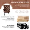 Hawthyhome eleganter Sessel polsterstuhl Ohnzimmer Sessel Produktbild-Vorschau 3