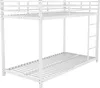 A white metal bunk bed frame with a ladder, shown from a side-angle against a white background. Anteprima dell’immagine prodotto