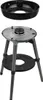 A disassembled portable grill with its stand and top cover shown separately against a white background. Produktbild-Vorschau