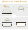 ZMH Lampada da soffitto a LED nera  23W piatta 23cm Anteprima dell’immagine prodotto 4