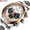 A close-up studio shot of a men's chronograph watch. Produktbild-Vorschau