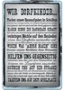 Blechschild Spruch 20x30cm wir Dorfkinder Hausaufgaben Bus Produktbild-Vorschau 1
