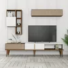 A modern TV stand and shelving unit in a living room setting. Náhled obrázku produktu