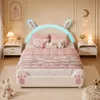 Lit bébé INONEFT, lit matelassé 140x200 cm avec LED, lit Voir les images du produit 3