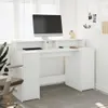 vidaXL LED stůl bílý 140x55x91 cm materiál na bázi dřeva Náhled obrázku produktu 3