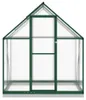 vidaXL Gewächshaus mit Fundamentrahmen Grün 169x114x202 cm Produktbild-Vorschau 3