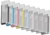 A row of Epson ink cartridges in their packaging. Produktbild-Vorschau