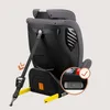 Back view of a car seat with installation instructions highlighted. Podgląd zdjęcia produktu