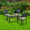 Relaxdays Gartentisch rechteckig, Holzoptik, Esstisch, Produktbild-Vorschau 2