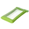 A green waterproof phone case is shown against a white background. Produktbild-Vorschau