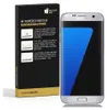A Samsung Galaxy S7 phone next to its packaging for a screen protector. Produktbild-Vorschau