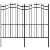 vidaXL Gartenzaun Woerden mit Speerspitze Schwarz 240 x 175 Produktbild-Vorschau 1