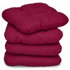 Beautissu 4er Set Sitzkissen Lisa Rot, 40x40x8cm Produktbild-Vorschau 1