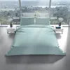 Mikrofaser Bettwäsche Set 135x200 cm Hellblau Einfarbig mit Produktbild-Vorschau 2