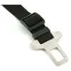 A close-up shot of a black nylon strap with a metal seatbelt buckle attachment, likely for a dog leash or car restraint. Náhľad obrázku produktu