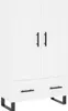 vidaXL Highboard White 69,5x31x115 cm výrobek z odvozeného Náhled obrázku produktu 2