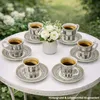 Sada 6 šálků na espresso Palazzo (80 ml) s podšálky, Náhled obrázku produktu 5