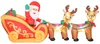 Outsunny opblaasbare kerstman op een slee met 2 rendieren Productafbeelding-voorbeeld 1