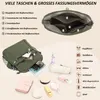 Damen Umhängetasche mittelgroß, Schultertasche mit mehreren Produktbild-Vorschau 5