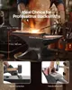 A blacksmith working with a hot piece of metal on an anvil, with close-up shots of metal correction and handcrafted DIY. Náhled obrázku produktu