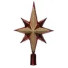 Weihnachtsbaum Sternspitze Glitter 25cm kastanienbraun Produktbild-Vorschau 1