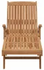 vidaXL Lettino prendisole in teak massiccio marrone Anteprima dell’immagine prodotto 4