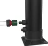 A close-up view of a garden hose connector being attached to a black cylindrical object, likely part of a shower system. Produktbild-Vorschau