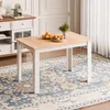 Table à manger Mondeer, 120 x 80 x 75 cm, chêne et blanc Voir les images du produit 2