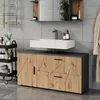 Mobiletto per lavabo Vicco Irma Antracite/Rovere dorato Anteprima dell’immagine prodotto 3