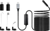 A set of industrial inspection camera accessories including adapters and different end pieces, laid out on a white background. Produktbild-Vorschau