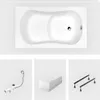 Rechteckige Badewanne - 120 x 70 cm - mit weißer Produktbild-Vorschau 1